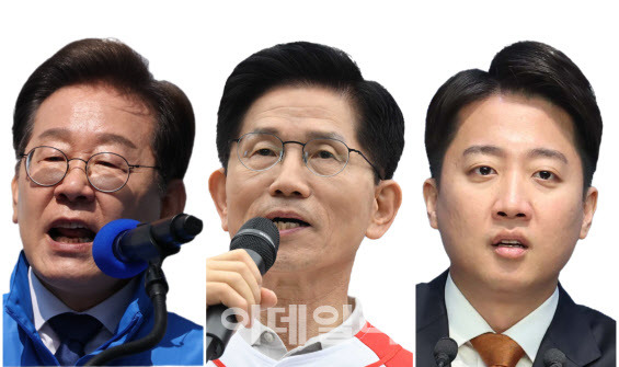 더불어민주당 이재명·국민의힘 김문수·개혁신당 이준석 대선 후보. (사진=노진환·방인권·이영훈 기자)