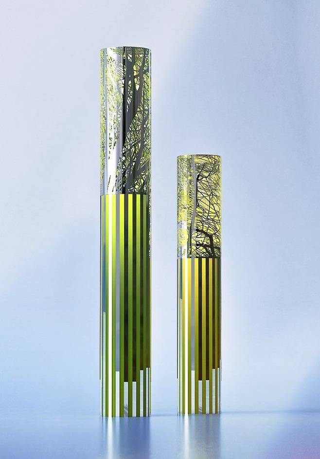 권치규, Resilience-성장기, Urethane paint on Stainless steel, 2025 (조형아트서울 제공)