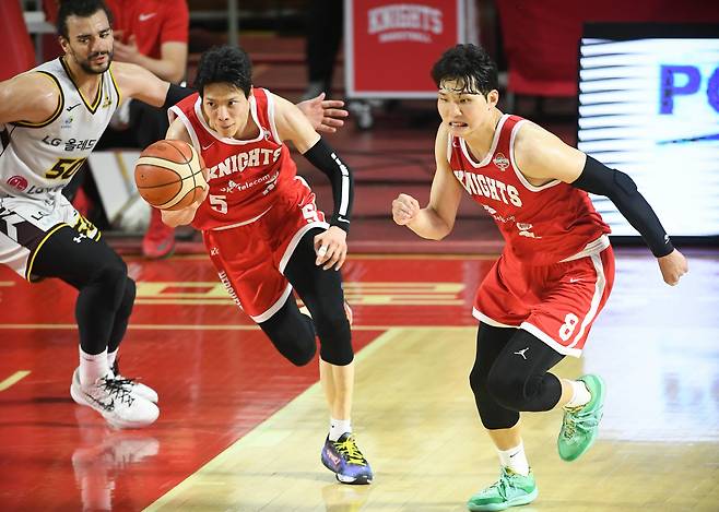 SK 속공 장면. 5차전 승부를 가른 핵심 이유였다. 사진제공=KBL