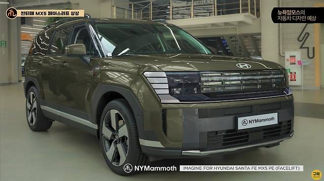 사진 : 현대차 싼타페 페이스리프트 상상도 (출처=NYMammoth)
