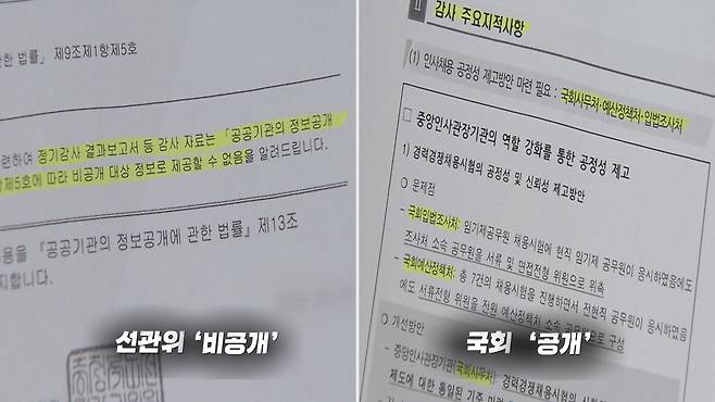 내부 감사 결과를 비공개하고 있는 선관위와 달리, 대통령실 등 정부 부처와 국회 사무처, 법원 등은 주요 감사 결과나 직원 징계 사항을 공개하고 있다. (KBS 자료화면, 그래픽: 김선영)