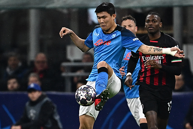 나폴리 시절 김민재. 사진=AFP=연합뉴스 제공