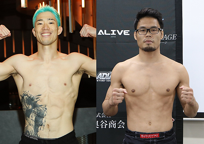 제11대 DEEP 라이트급 챔피언 및 제2대 블랙컴뱃 라이트급 챔피언 이송하, 국제브라질주짓수연맹 아시아선수권대회 금메달리스트 모리토 신지. 사진=PROGRESS実行委員会