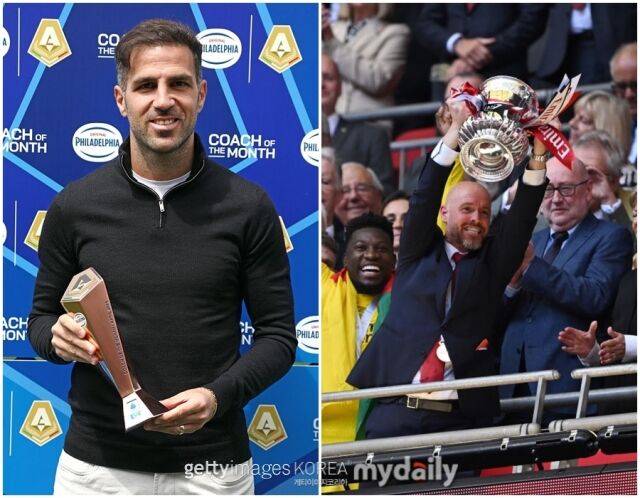 독일 명문 레버쿠젠의 감독 후보에 오른 코모의 세스코 파브레가스. 경쟁자는 맨유 출신의 텐 하흐 감독이다./게티이미지코리아