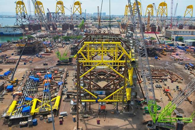 15-1/05 광구 플랫폼 생산 현장. [SK어스온 제공]