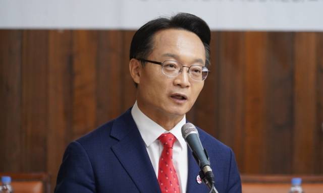 ▲조해진 경남 김해시乙 국민의힘 당협위원장. ⓒ프레시안(조민규)