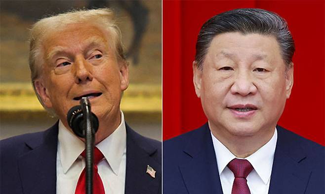 도널드 트럼프 미국 대통령(왼쪽), 시진핑 중국 국가주석. 로이터·EPA연합뉴스