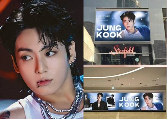 '정국의 더 위대한 솔로 활동을 기다립니다!' 방탄소년단 정국 中팬클럽, 대규모 軍전역 서포트