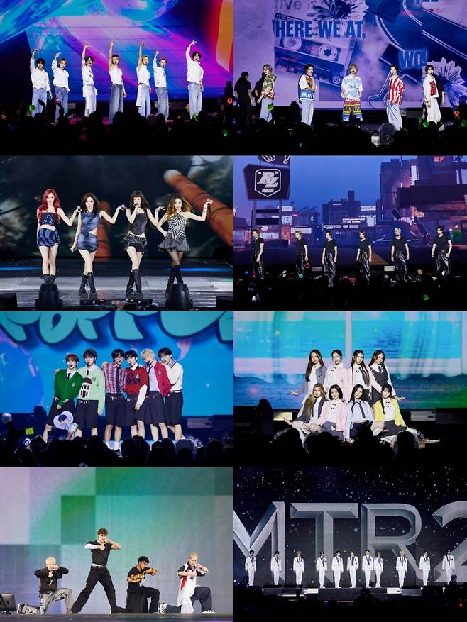 SMTOWN LIVE 2025 멕시코시티, LA 공연 무대 이미지 02 (좌측 상단부터 NCT DREAM, WayV, 에스파, 라이즈, NCT WISH, 하츠투하츠, 디어앨리스, SMTR25)/사진제공=에스엠엔터테인먼트