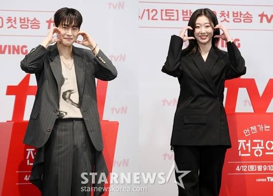 강유석(왼쪽), 한예지/사진=tvN