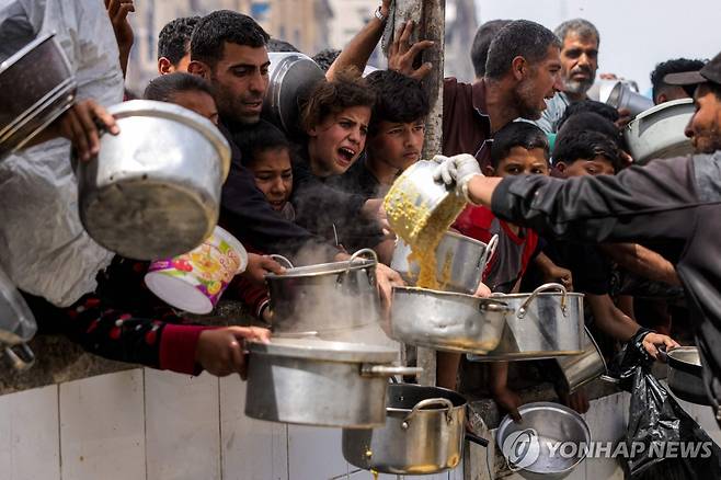 가자지구 내 피란민촌 [AFP 연합뉴스. 재판매 및 DB 금지]