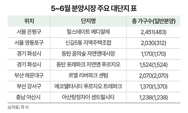 5~6월 분양시장 주요 대단지