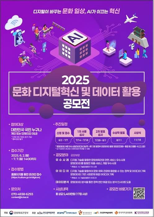 2025 문화 디지털혁신 및 데이터 활용 공모전