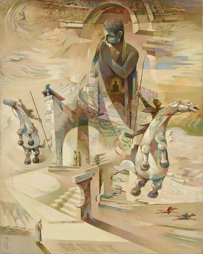 신영헌, 〈신라송〉, 1968, 캔버스에 유화 물감, 1617×1295cm, MMCA 소장