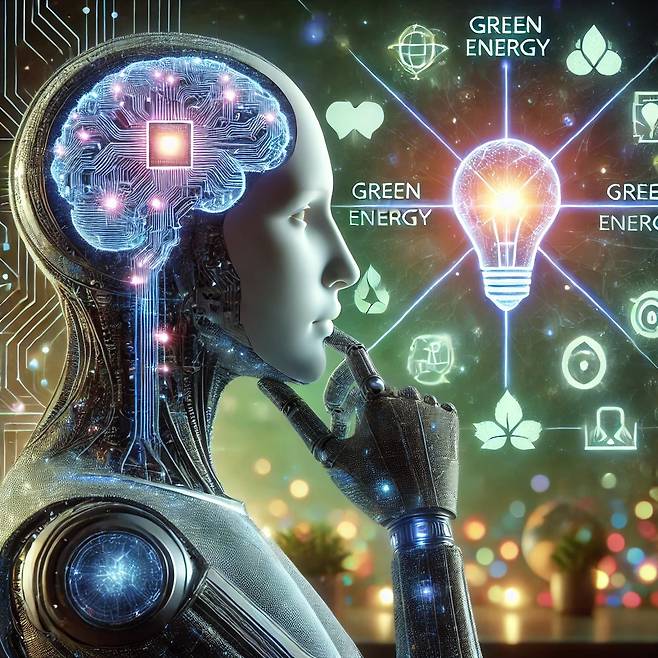 이미지 생성형 인공지능(AI)  ‘달리’로 만든 생각하는 AI 이미지. 오픈AI 제공