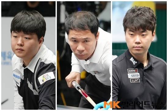 2025 호치민3쿠션월드컵이 오는 19일부터 25일까지 베트남 호치민시 응우엔두스타디움에서 열린다. 한국선수는 총 19명이 출전한다. 사진은 (왼쪽부터)조명우 허정한 김행직. (사진= MK빌리어드뉴스 DB)
