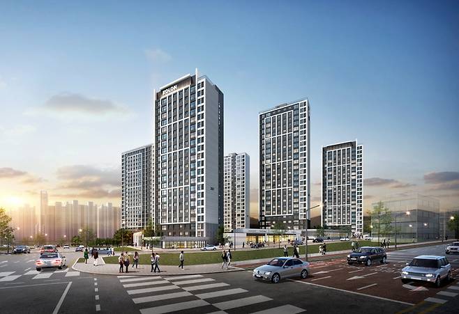 ‘동남 하늘채(가칭) 투시도 [사진 = 코오롱글로벌]