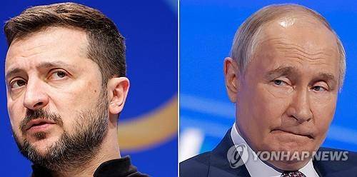 젤렌스키 우크라 대통령과 푸틴 대통령 [AFP 연합뉴스 자료사진. 재판매 및 DB 금지]