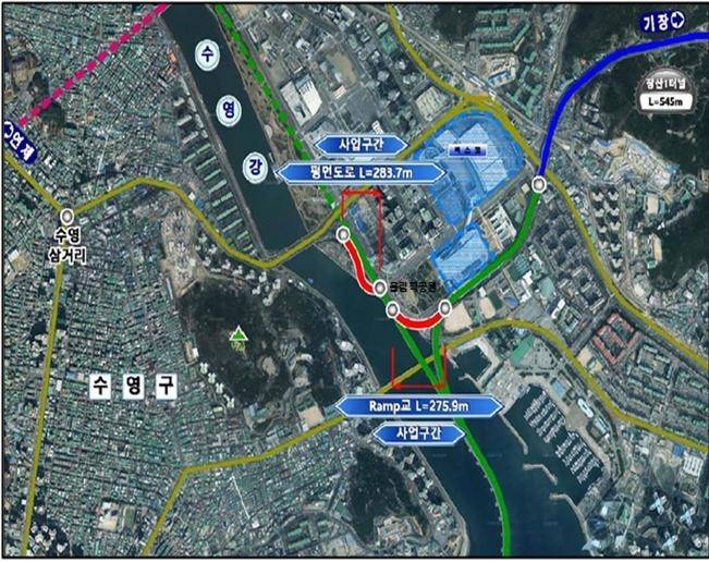 광안대교 접속도로 연결공사 [부산시 제공. 재판매 및 DB 금지]