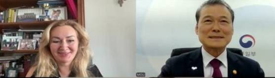 김영호 통일부장관, 유엔 임의구금실무그룹 의장과 화상회의 [통일부 제공. 재판매 및 DB 금지]