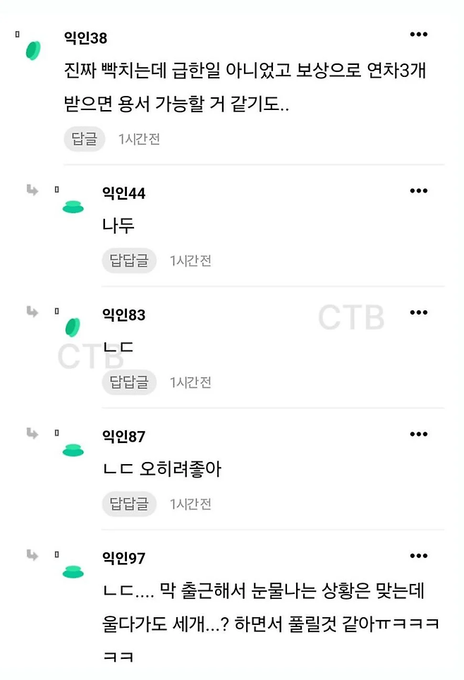 image.png 아ㅜㅜ 신입 연차 반려되었다고 장난쳤는데..