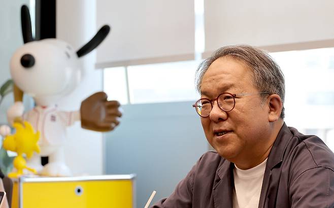 황희 카카오헬스케어 대표가 지난달 28일 오후 경기도 성남시 분당구 본사에서 인터뷰하고 있다. 이종근 선임기자 root2@hani.co.kr