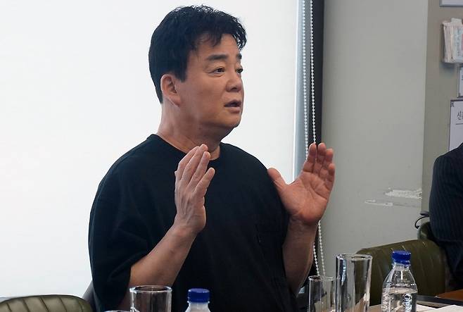 13일 더본코리아 기자간담회에 참석한 백종원 대표 / 사진=더본코리아 제공