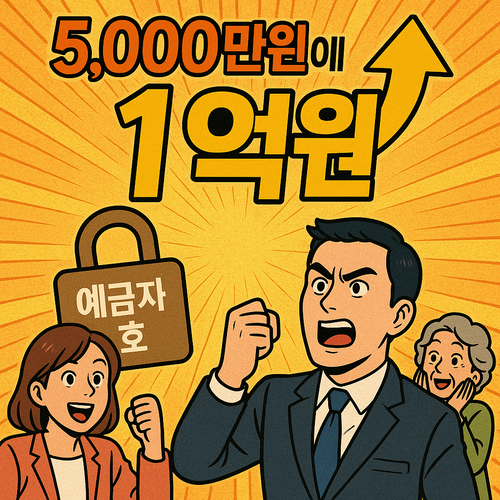 예금자보호 한도가 오는 9월부터 5000만원에서 1억원으로 늘어난다. 이 한도가 늘어나는 것은 24년 만이다. [사진 = 챗GPT]