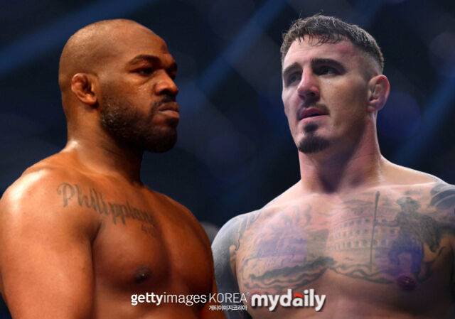 아스피날(오른쪽)이 존 존스와 맞대결이 지연되는 데 대해 실망감을 다시 한번 표출했다. /게티이미지코리아