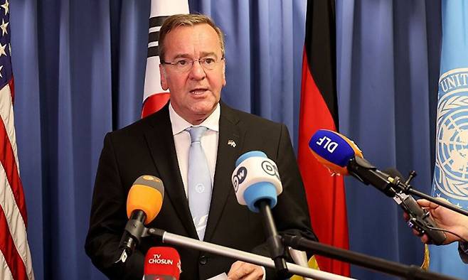 보리스 피스토리우스 독일 국방부 장관. 연합뉴스