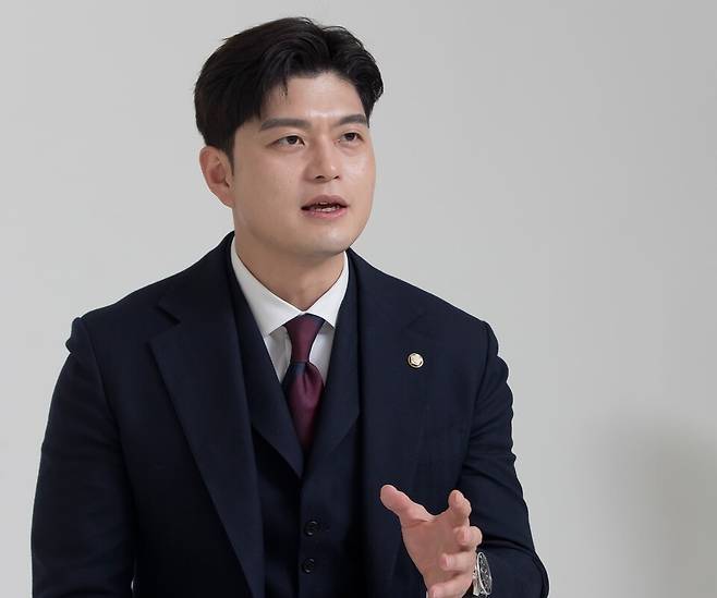 김용태 국민의힘 비상대책위원장 내정자가 지난 2월26일 시사저널과 인터뷰하는 모습 ⓒ시사저널 이종현