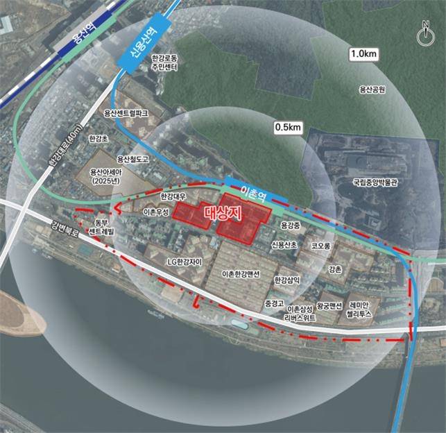 서빙고아파트지구 지구단위계획구역 내 특별계획구역3(한가람아파트) 대상지 [서울시 제공. 재판매 및 DB 금지]