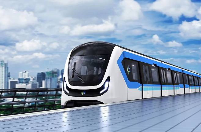 타이중 블루라인 무인전동차 [현대로템 제공. 재판매 및 DB 금지]