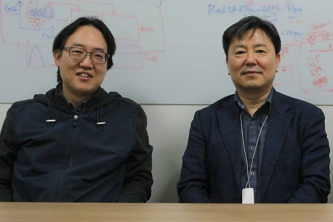 기초과학연구원(IBS) 연구진이 박쥐 장기 오가노이드를 이용해 신·변종 바이러스를 찾을 수 있는 플랫폼을 만들었다. 연구를 이끈 구본경(왼쪽) IBS 유전체교정 연구단 단장과 최영기 한국바이러스기초연구소 소장./IBS