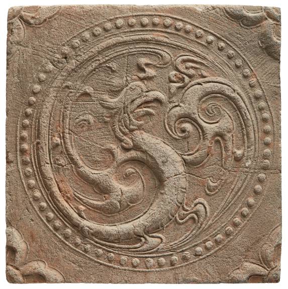 국보순회전-백제명품, 백제문양전 전시유물 ‘봉황무늬 벽돌’[봉화군제공]