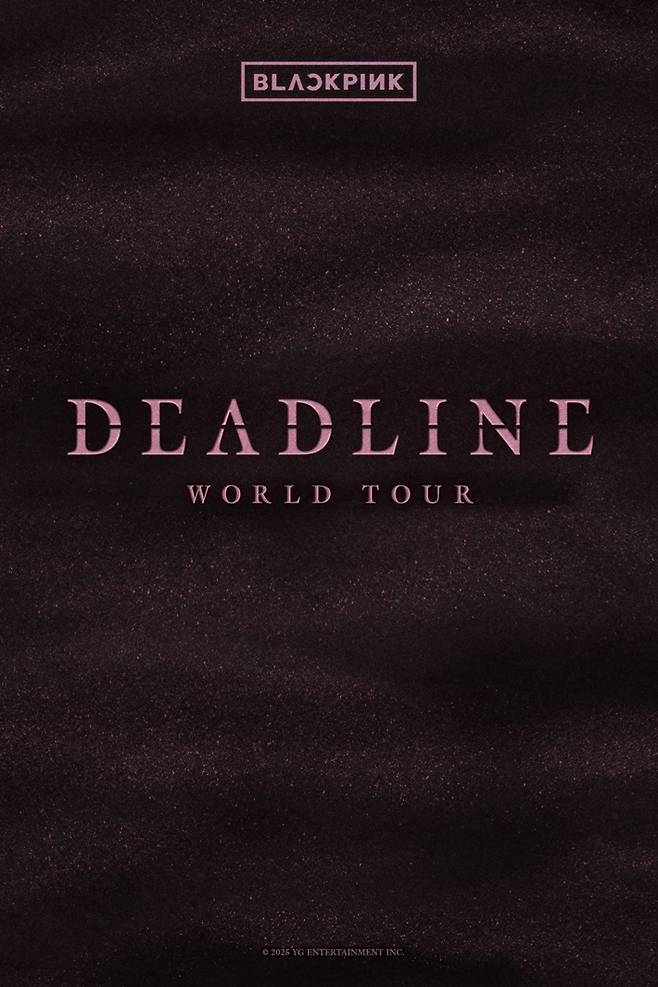 16일 공개된 블랙핑크 새 월드 투어 명은 '데드라인'이다. YG엔터테인먼트 제공