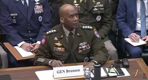 제이비어 브런슨 주한미군사령관은 지난달 9일(현지 시각) 미국 워싱턴DC에서 열린 미 하원 군사위원회 청문회에서 발언하고 있다. /미 하원 군사위원회