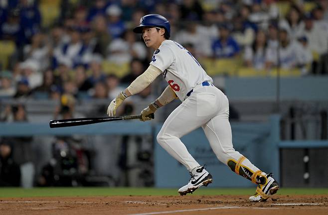 김혜성이 3회말 첫 타석에서 좌전안타를 때리고 있다. Imagn Images연합뉴스