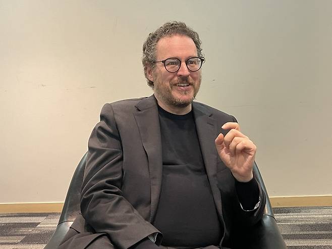 벤 넬슨 미네르바대학 설립자가 강남 코엑스에서 매일경제와 만나 인터뷰하고 있다. [권한울 기자]