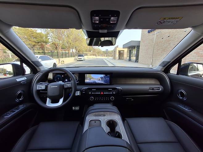 신형 팰리세이드 하이브리드 실내 1열 [김성우 기자]