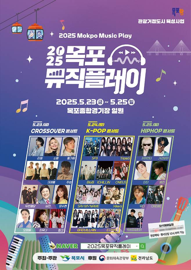 ‘2025 목포 뮤직플레이’ 포스터. 목포시 제공