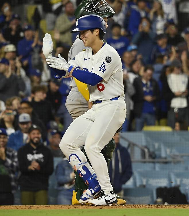 ▲ 김혜성의 친화력은 다저스 선수단에서 인기로 이어지고 있다. ⓒ연합뉴스