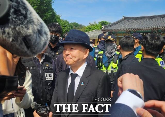 안창호 국가인권위원회 위원장은 시민들의 반발로 제45주년 5·18민주화운동 기념식에 참석하지 못했다. /광주=서다빈 기자