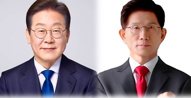 이재명 대선 후보 (왼쪽), 김문수 대선 후보.