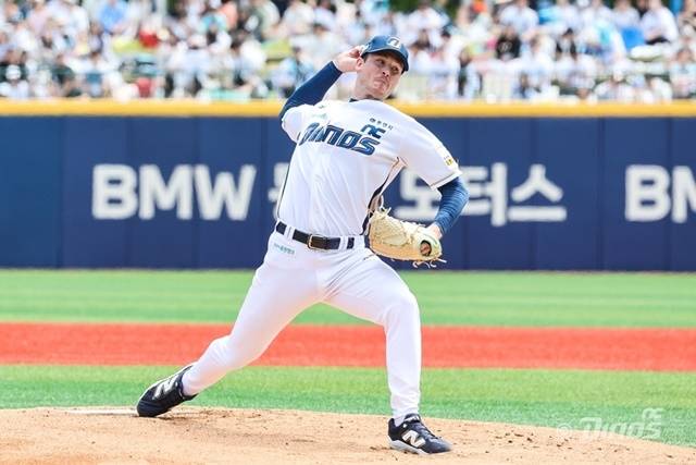 18일 울산 키움전에서 아쉽게 노히트노런을 놓친 NC 라일리. 사진=NC 제공