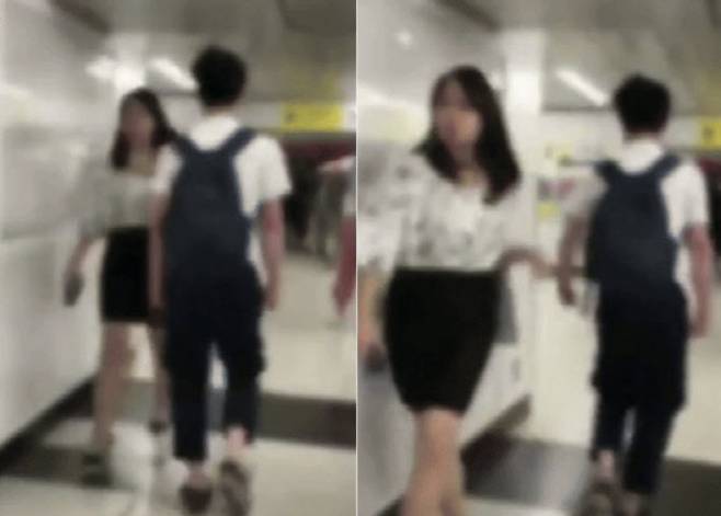 한 일본 남성이 약 30초 만에 최소 4명의 여성에게 일부러 어깨를 치고가는 영상이 SNS에 확산했다. (사진=유튜브 캡처)