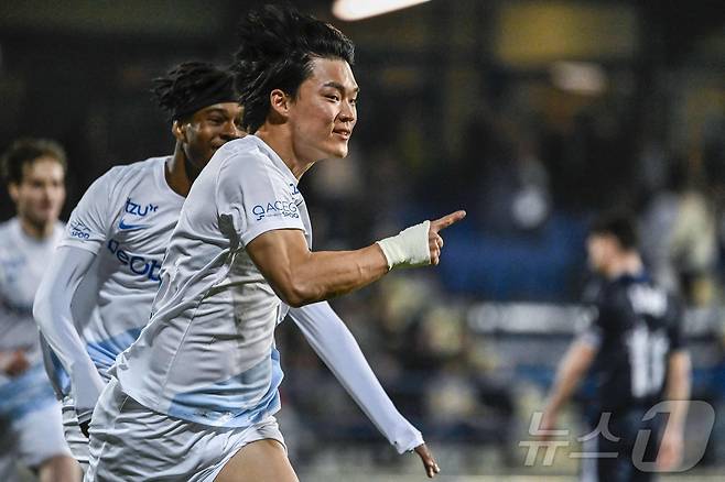 벨기에 헹크의 오현규. ⓒ AFP=뉴스1