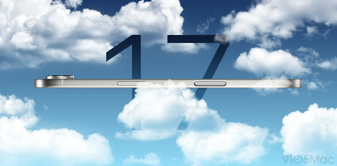 아이폰17 에어 모형. /사진=나인투파이브백