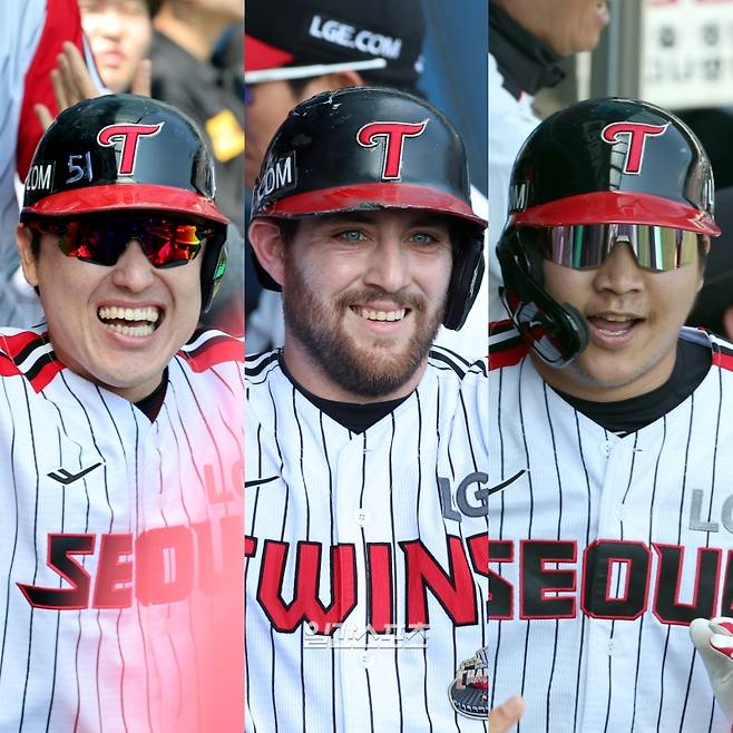 LG 박동원-오스틴-문보경. IS 포토