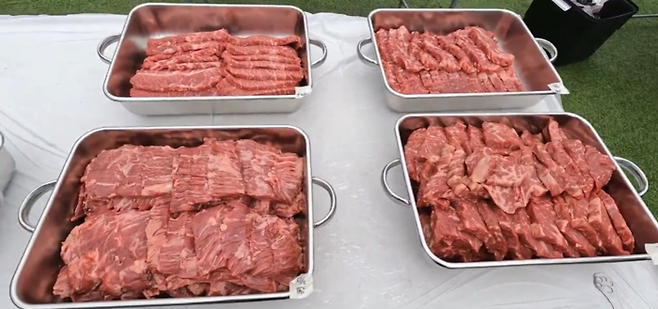 이날 선보인 호주청정우 와규. 안병준 기자